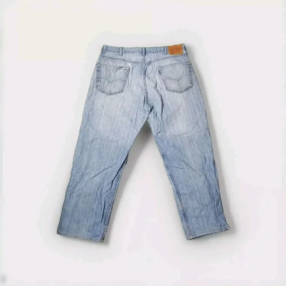 Levis Men Size 38 x 29 Jeans 550 Relaxed Fit Pants Cotton Light Wash Denim - Picture 2 of 8